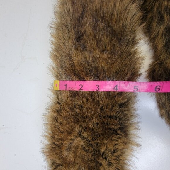 Dark Brown Faux Fur Loop Scarf Fur Neck Wrap - Picture 11 of 11